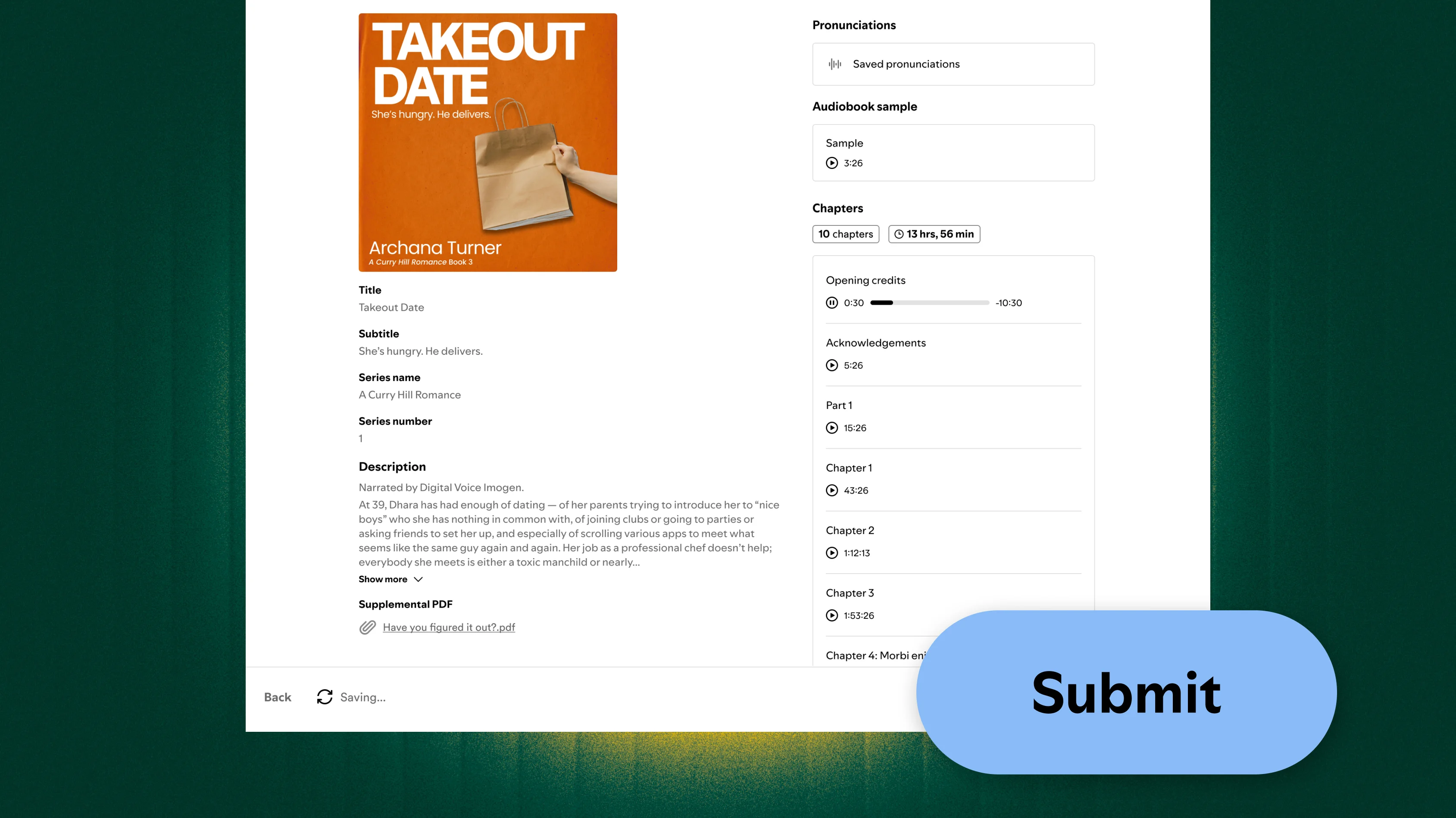 Audiobook discovery on Spotify showing personalized recommendations