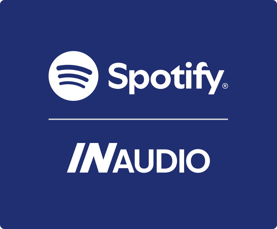 Spotify and INaudio logos